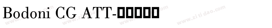 Bodoni CG ATT字体转换